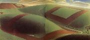 Grant Wood Spring is in oil on canvas